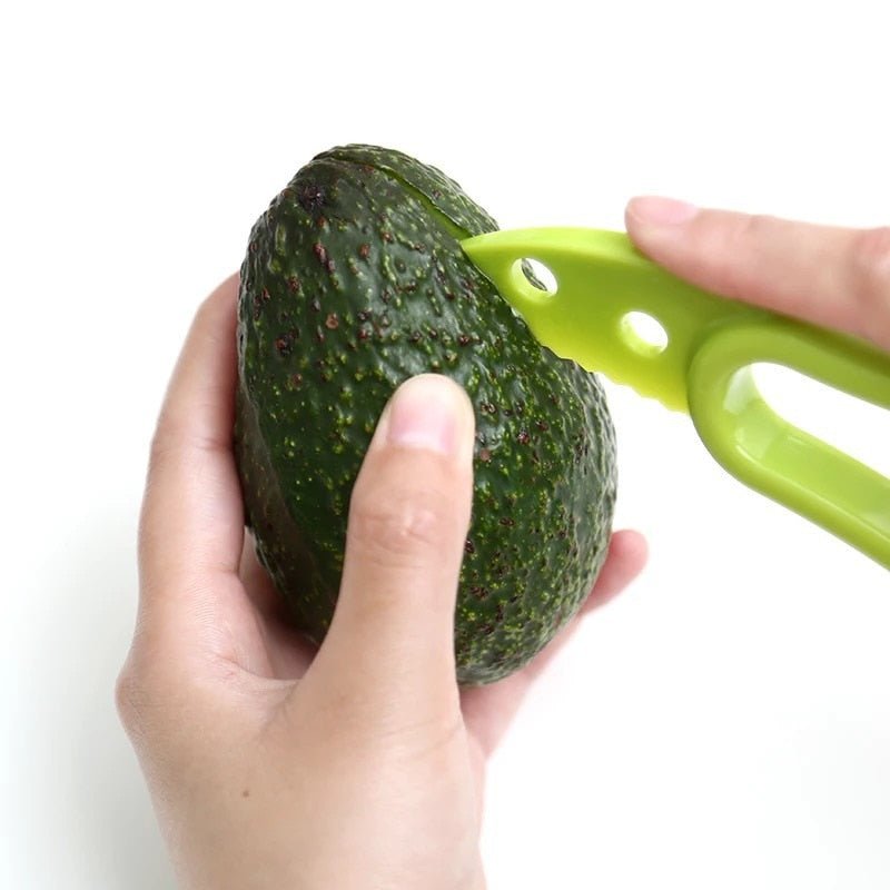 3 In 1 Avocado Slicer Shea Corer Butter Fruit Peeler Cutter Pulp Separator Plastic Knife Kitchen Vegetable Tools Kitchen Gadgets image 5