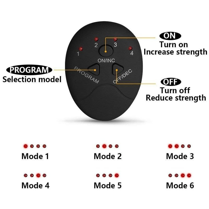 Smart EMS Electric Pulse Treatment Massager | Home Fitness Abdominal Muscle Stimulator image 4