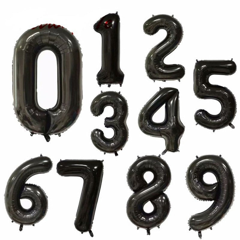 Big Foil Birthday Helium Number Party Decorations Kids Toy Figures Wedding Air Balloons image 16