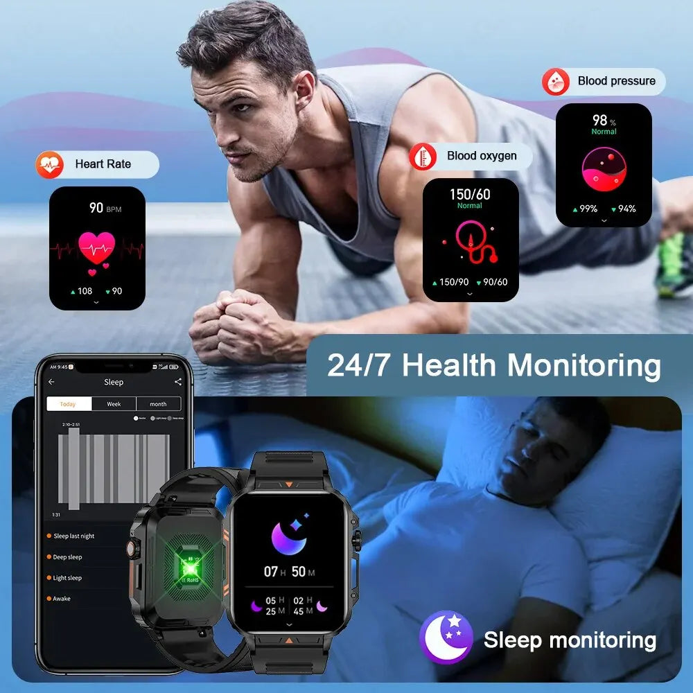 LIGE 1.95” Smartwatch | IP68 Waterproof Health & Fitness Monitor for Men and Women image 3