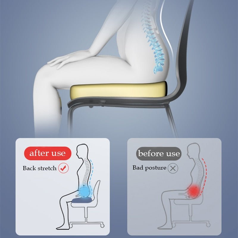 Orthopedic Hemorrhoid Seat Cushion Memory Foam Car Seat Cushion Set Slow Rebound Office Chair Waist Support Coccyx Pain Relief image 5