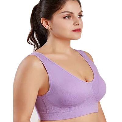 Jerrinut Seamless Breathable Wireless Push Up Bra Underwear With Pads image 24