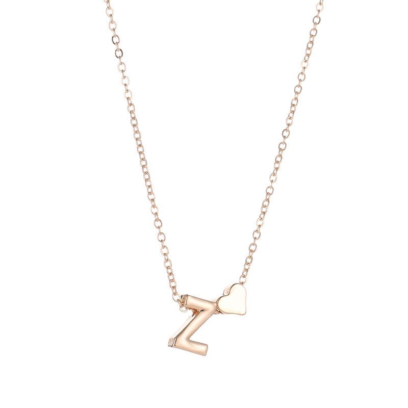 Personalized Tiny Heart Necklace ‚Äì Dainty Initial Letter Pendant Jewelry image 8