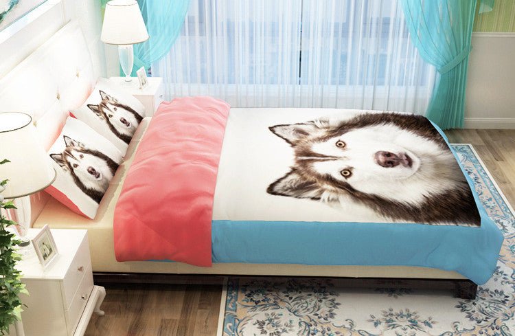 3D Oil Painting Siberian Polyester Duvet Cover image 6