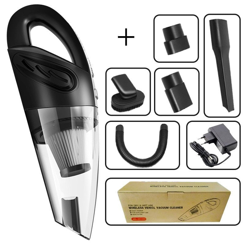 4800pa Strong Power Car Vacuum Cleaner with Handbag | Handheld Cordless Portable Powerful Cyclone Suction Rechargeable Vacuum Cleaner image 0