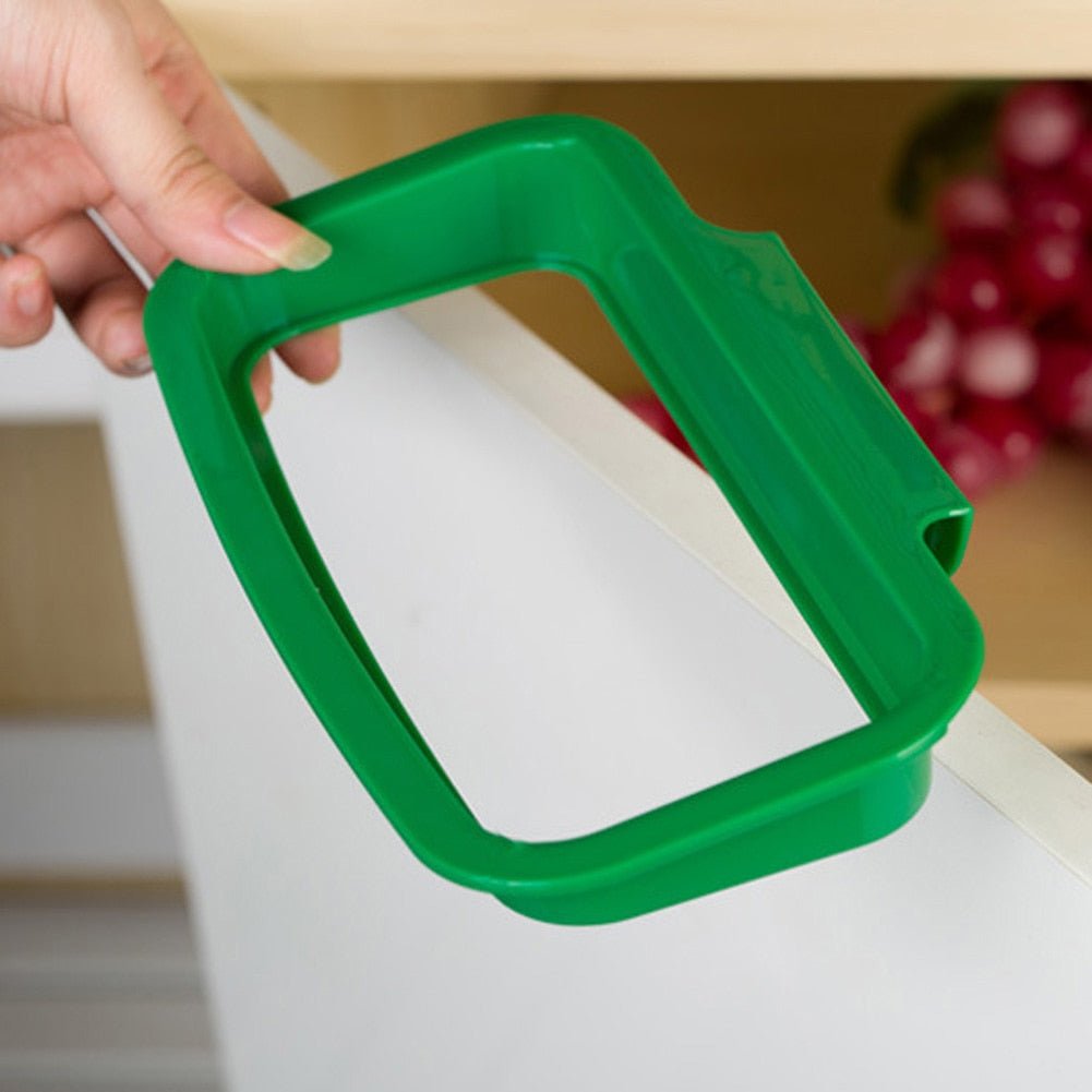 Portable Hanging Plastic Garbage Kitchen Trash Bag Rack image 1