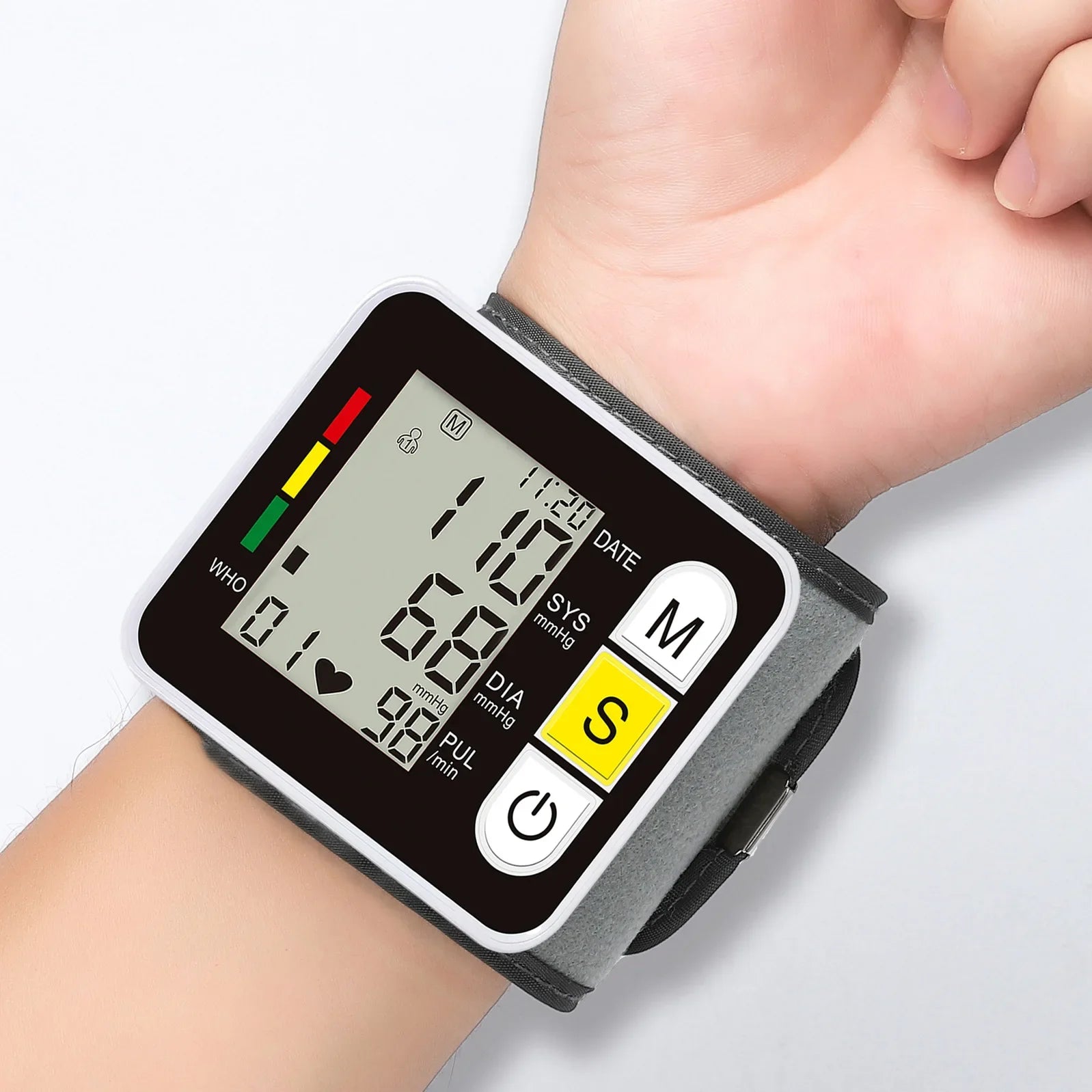 Automatic Digital LCD Wrist Blood Pressure Monitor ‚Äì Tensiometer & Pulsometer for Family Health Diagnostics image 4