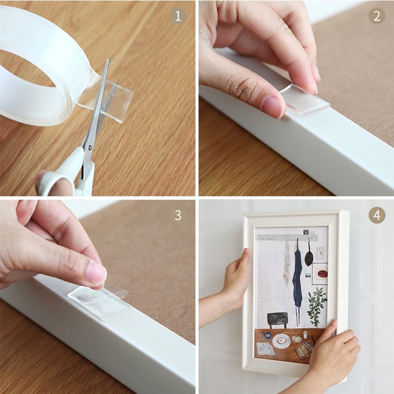 Transparent Washable and Reusable Double-Sided Adhesive Tape image 12
