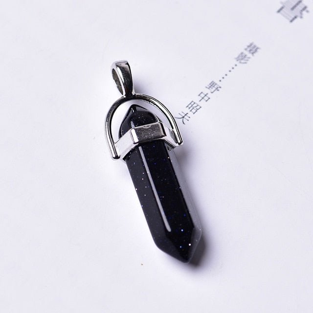 1PC Natural Amethyst Rose Quartz Crystal Point Pendant image 0