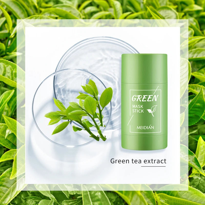 40g Cleansing Green Tea Bar Mask | Cleansing Mud Bar Mask Oil Control | Anti Acne Eggplant Skin Care Whitening Shrinkage Pore image 3