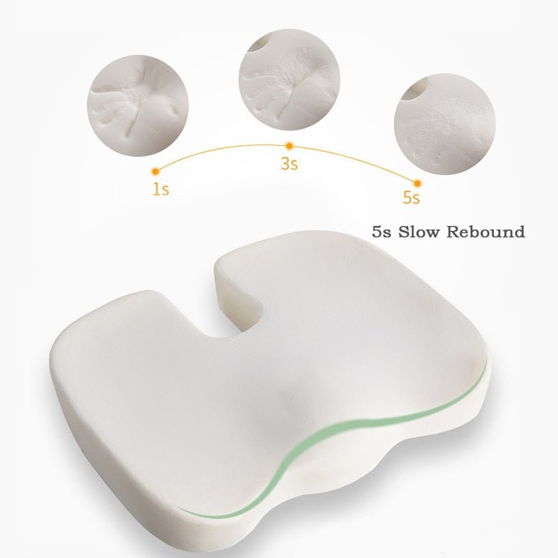 Orthopedic Hemorrhoid Seat Cushion Memory Foam Car Seat Cushion Set Slow Rebound Office Chair Waist Support Coccyx Pain Relief image 1