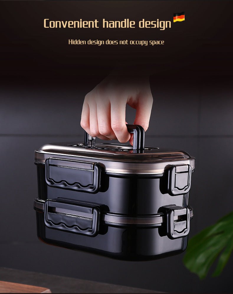 Lunch Box For Men Stainless Steel Bento Box Japanese Style Office Worker Portable Lunchbox Student Style Microwave Tableware image 4