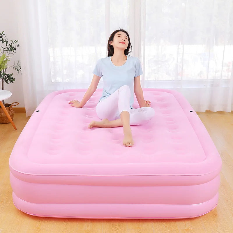 Elevated Air Mattress with Built-In Electric Pump & Pillow – Perfect for Home, Guests & Camping - 200X150X40CM 3 image
