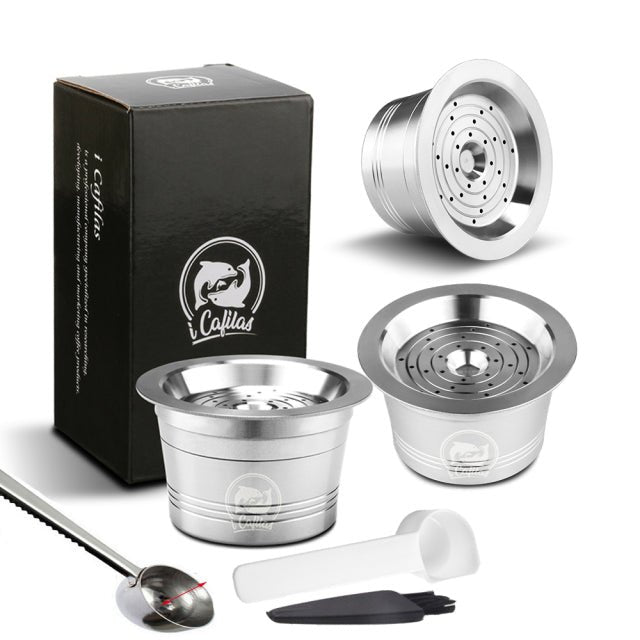ICafilas stainless steel reusable Cafissimo coffee capsule Cafeteira filter, suitable for Caffitaly and Tchibo classic machines image 0