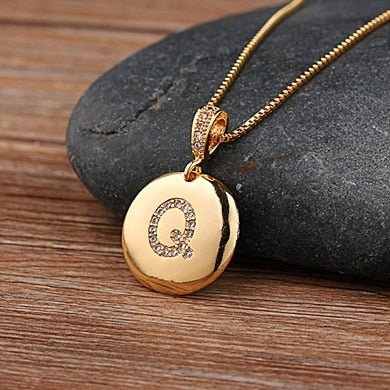 Top Quality Personalized Gold Letters Women and Girls Initial Letter Necklace - Q image