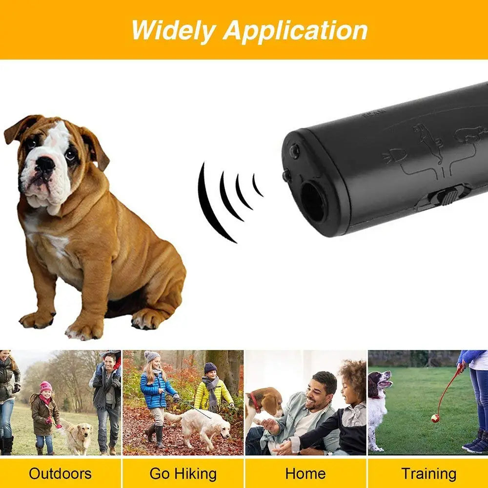 3-in-1 Ultrasonic Dog Repeller & Trainer - Anti-Bark Device with Flashlight for Outdoor Training image 10
