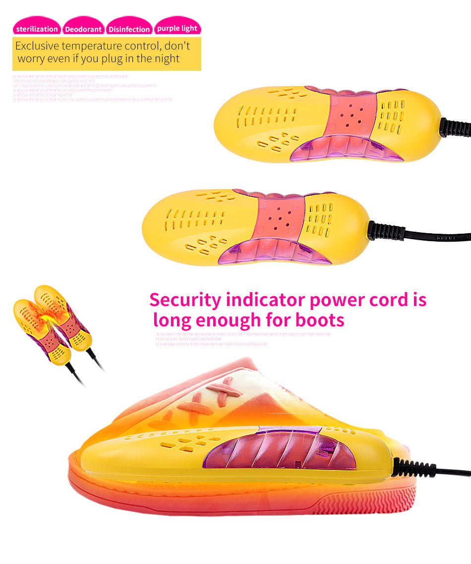 Race Car Shape Violet Light Shoe Dryer Foot Protector Boot Odor Deodorant Dehumidify Device Shoes Drier Heater image 4