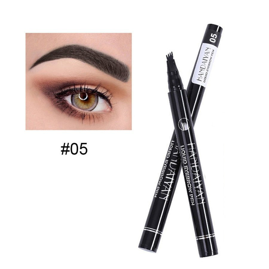 5 Colors Waterproof Eyebrow Tattoo Pencil Cosmetic | Long Lasting Natural Dark Brown Liquid Eye Brow Pencil image 40
