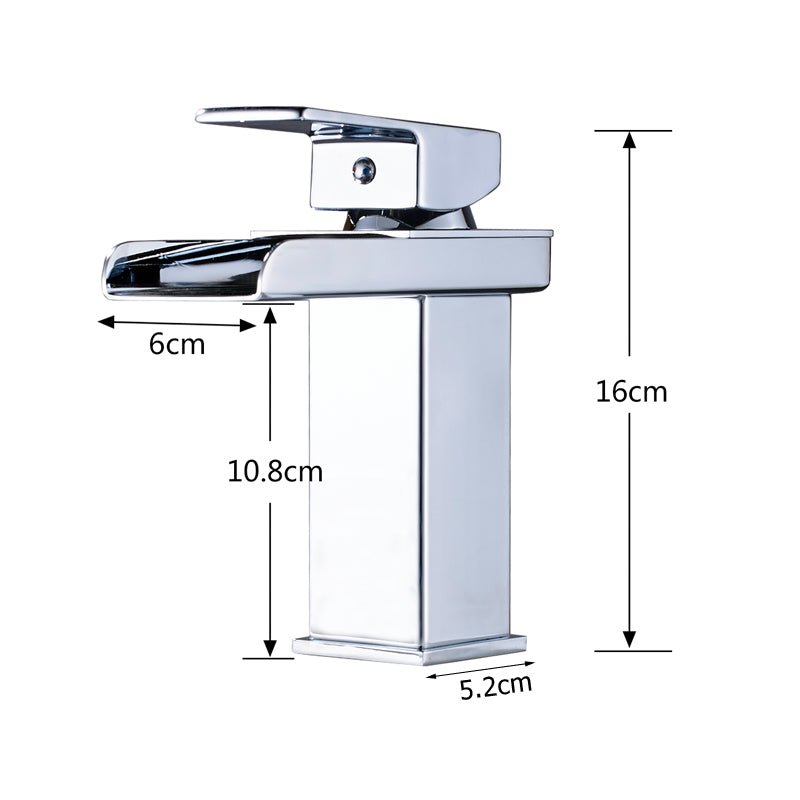 Deck Mount Waterfall Bathroom Faucet Vanity Vessel Sink Mixer Tap Cold Hot Water Tap image 11