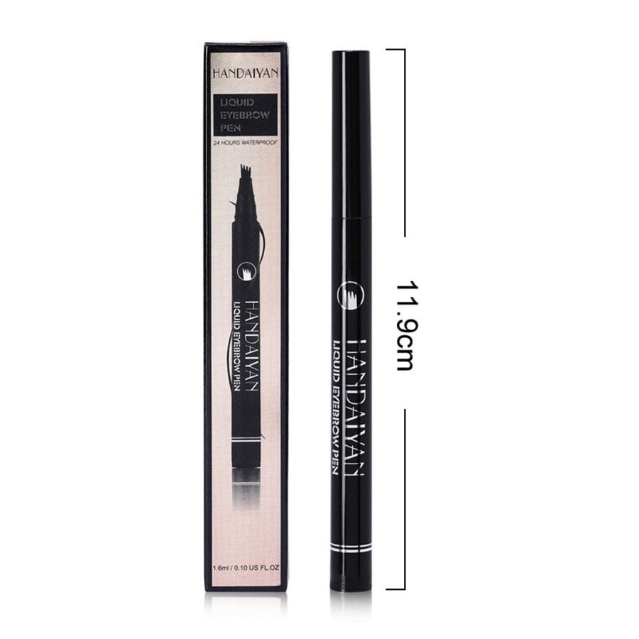 5 Colors Waterproof Eyebrow Tattoo Pencil Cosmetic | Long Lasting Natural Dark Brown Liquid Eye Brow Pencil image 13
