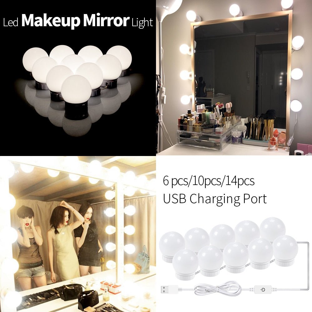 LED Makeup Mirror Light Bulb | Stepless Dimmable Wall Lamp Kit for Dressing Table image 14