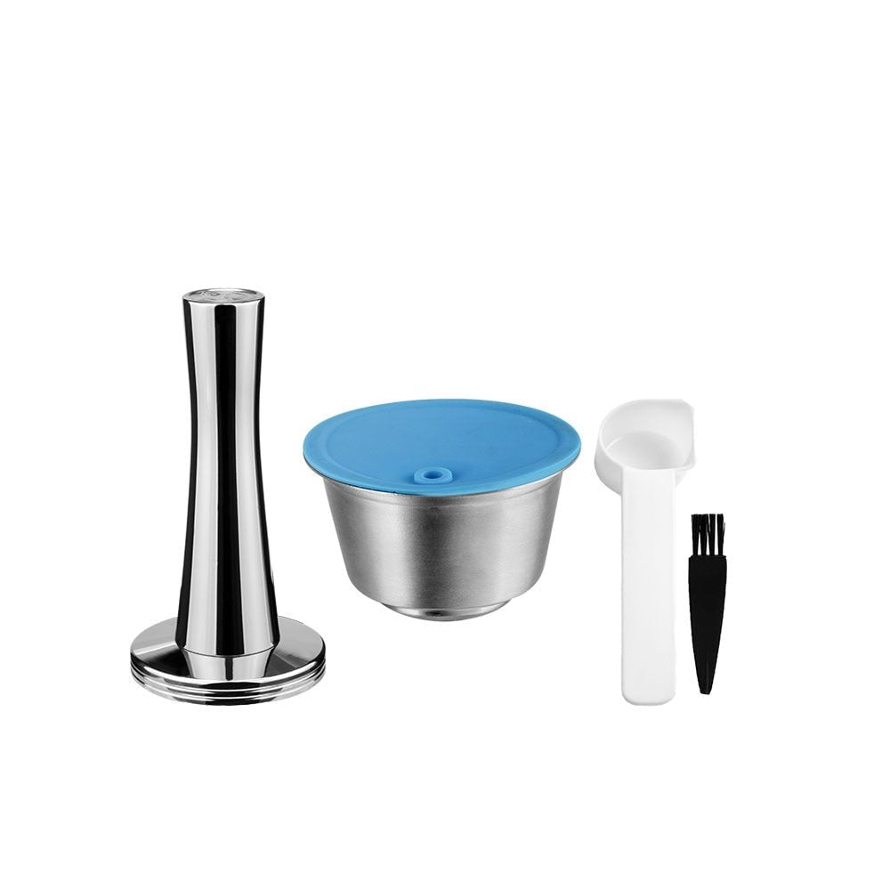 icafilas Reusable Dolce Gusto Capsule Silicone Cover Dolci Gusto Coffee Machine Refillable STAINLESS STEEL Plastic Coffee Pod - 1 Capsule 1Tmaper image