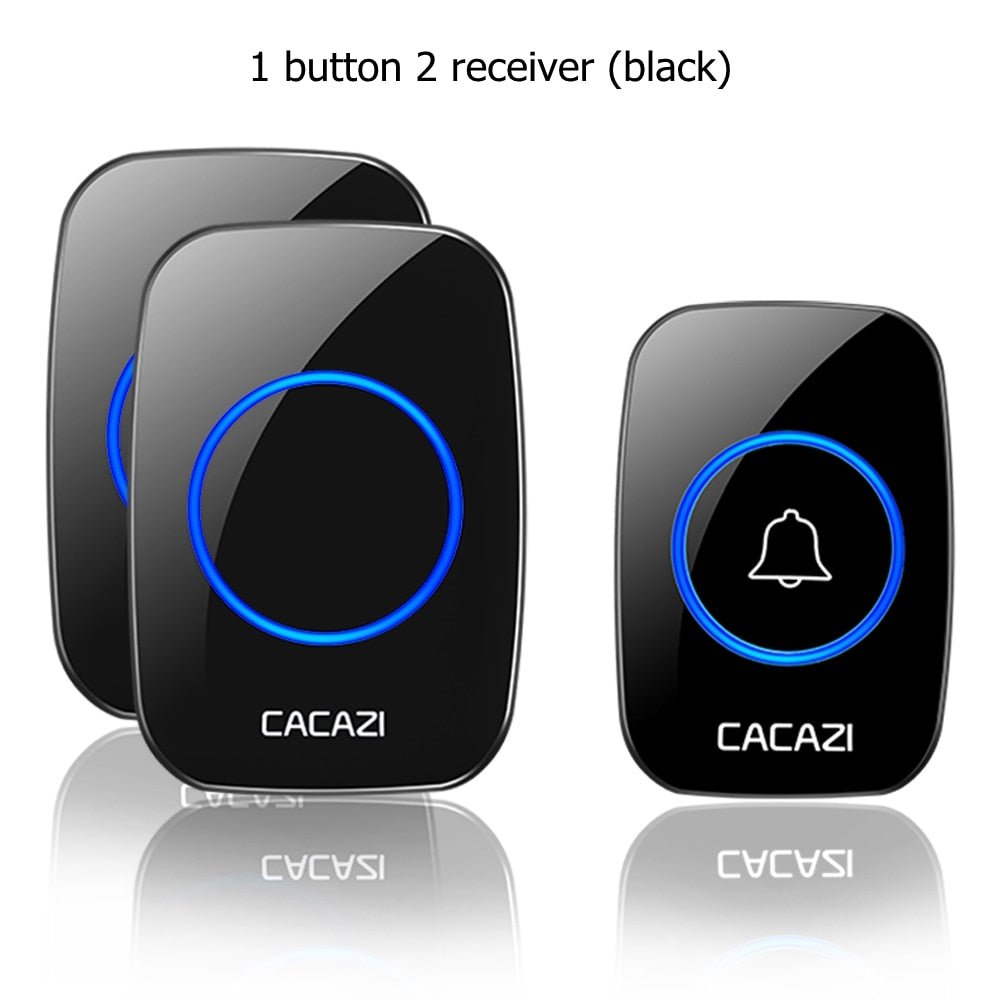 CACAZI Wireless Waterproof Doorbell – 60 Chimes, 110dB Loud, with Remote Control image