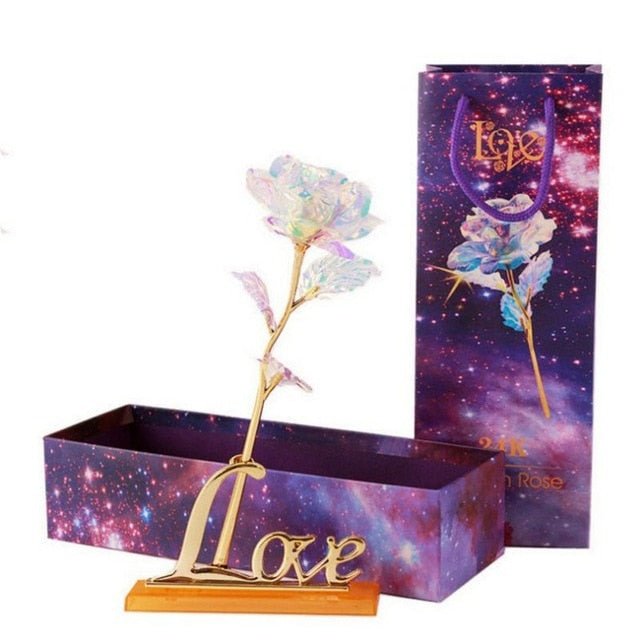 24K Foil Plated Golden Rose image 5