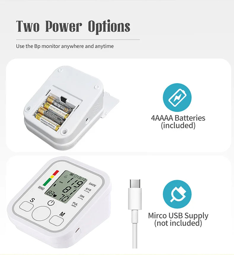 Digital Arm Blood Pressure Monitor ‚Äì Automatic Tensiometer & Heart Rate Pulse Meter image 16