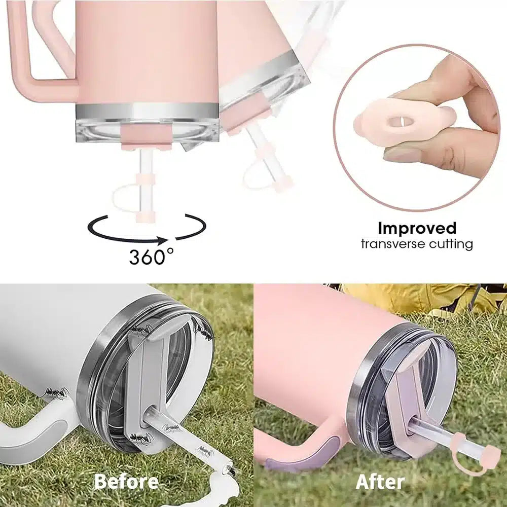 9-Piece Stanley Cup Accessories Set: Spill-Proof Stoppers, Straw Covers, & Flower Charm image 13