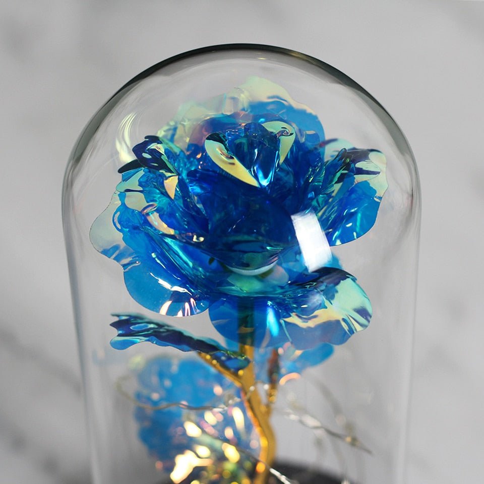 6-Colour "Beauty And The Beast" Red Rose In A Glass Dome On A Wooden Base For Valentine's Gifts image 10