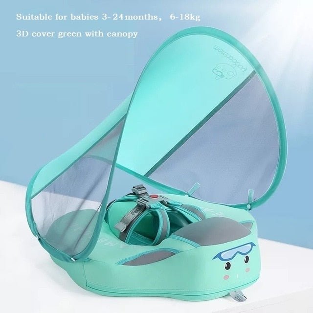Solid Non-inflatable Baby Swimming Ring Float Swim Trainer Sunshade image 17