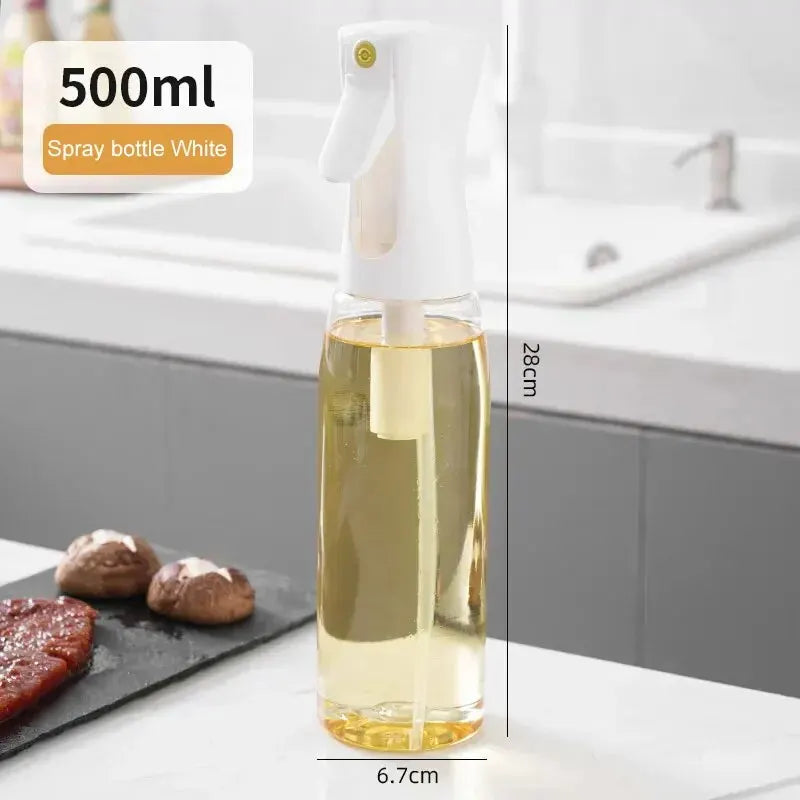 Oil Spray Bottle ‚Äì 200/300/500 ML Edible Olive Oil Spray Pot for Kitchen, Air Fryer, and Household Use - 1pc 500ml white image