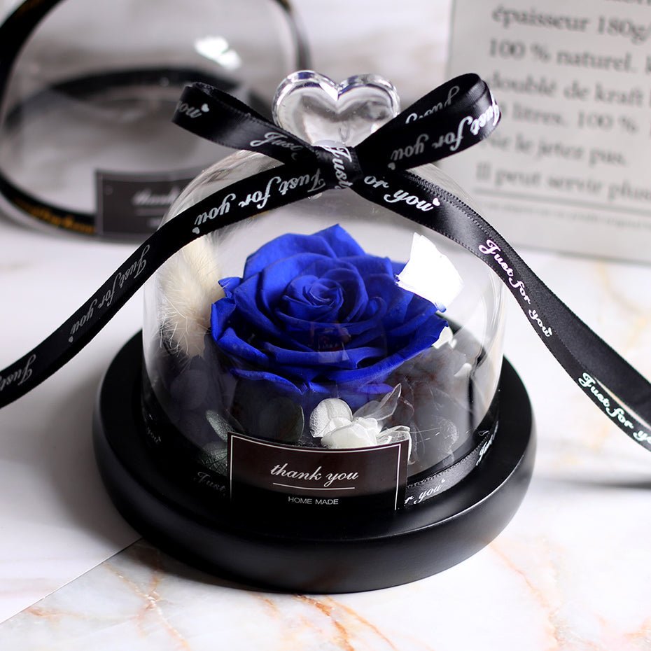 The Beauty and Beast Forever Rose Flower With Night Light in Glass Dome image 11