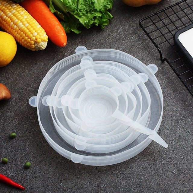 Worthbuy 6Pcs/Set Reusable Silicone Stretchable Food Cover Lids image 3