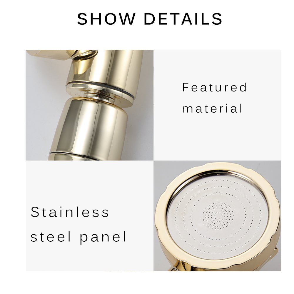 360 Degrees Water Saving Rotating Adjustable Shower Head with Stop Button image 7