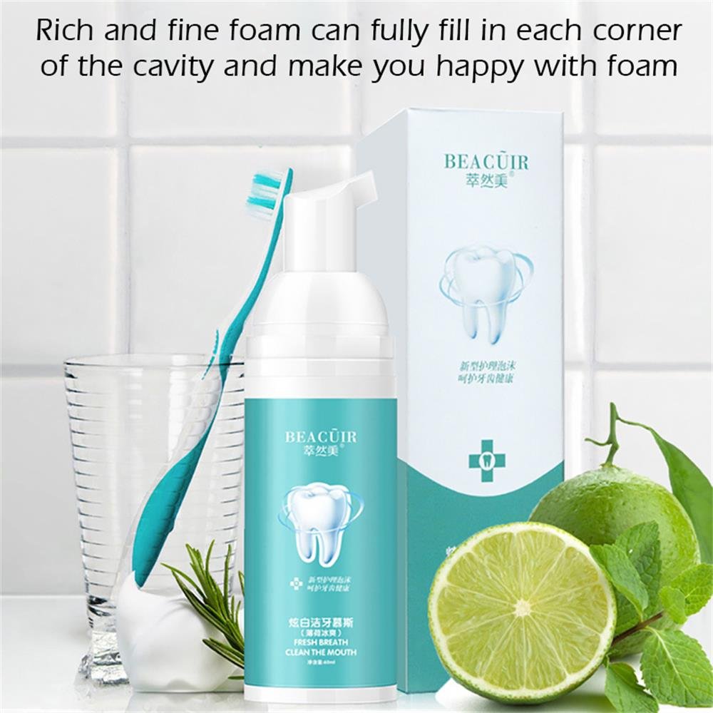 BEACUIR Tooth Whitening Cleaning Mousse – Fresh Breath & Bright Teeth Toothpaste image 4