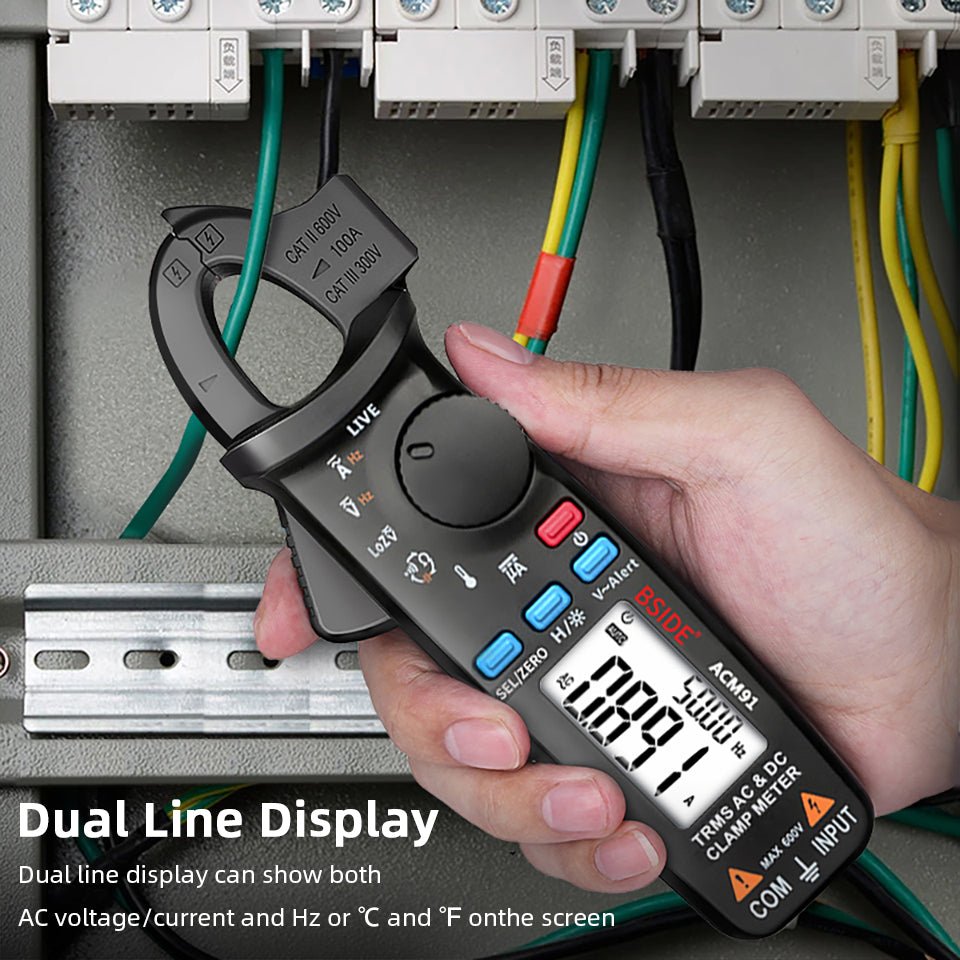 High-Precision Digital Clamp Meter – T-RMS Multimeter for DC/AC, Voltage, Temp, and More image 12