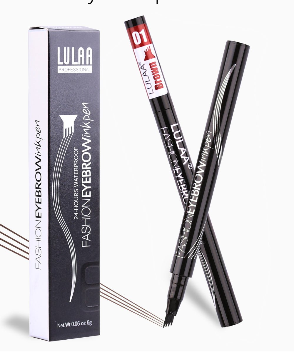 5-Color Four-Pronged Eyebrow Pencil Eyebrow Brush Split Liquid Waterproof Long-Lasting Eyebrows Enhancer Pencil Eyebrow Shadow image 6