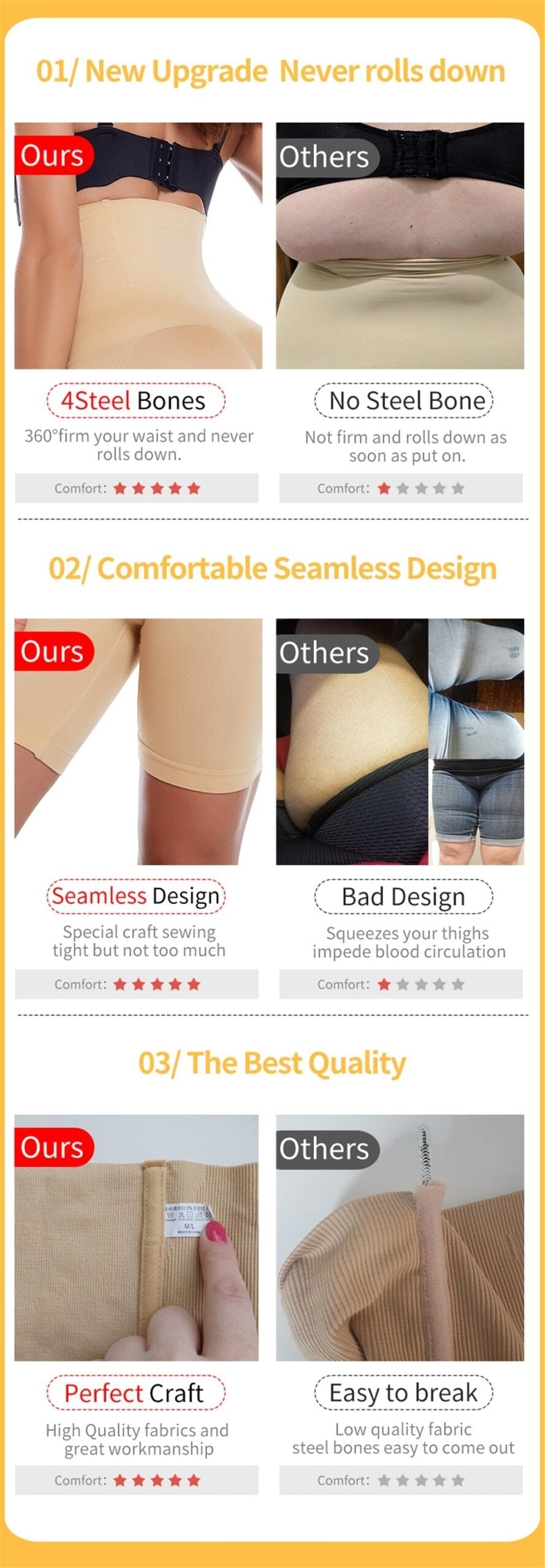 Butt Lifter Seamless Women High Waist Slimming Tummy Control Panties Knickers image 22