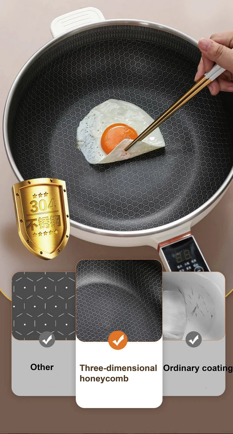 Smart Electric Multi-function Electric Pot Steamer Non-stick Fry Pan image 13