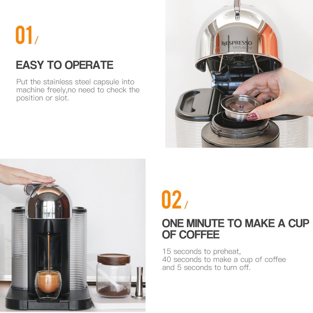 Reusable Capsule Pod Coffee Filters For Nespresso Vertuo Vertuoline Plus & Delonghi ENV150 image 3