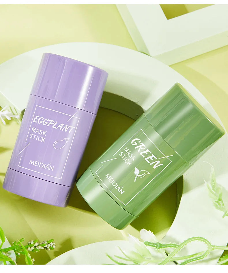 40g Cleansing Green Tea Bar Mask | Cleansing Mud Bar Mask Oil Control | Anti Acne Eggplant Skin Care Whitening Shrinkage Pore image 18
