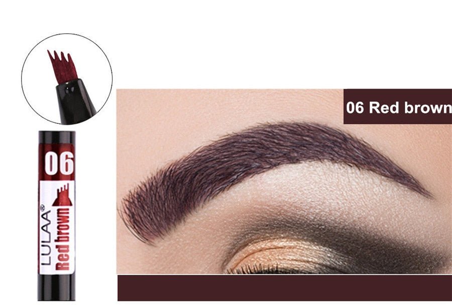 5 Colors Waterproof Eyebrow Tattoo Pencil Cosmetic | Long Lasting Natural Dark Brown Liquid Eye Brow Pencil image 18