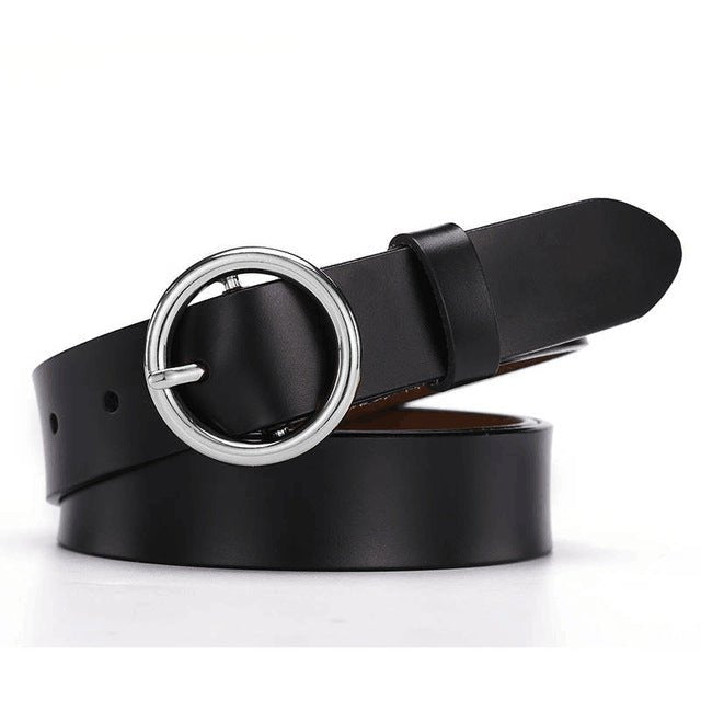 NO.ONEPAUL Female Gold Buckle Jeans Belts | New Circle Pin Buckles Belt image 0
