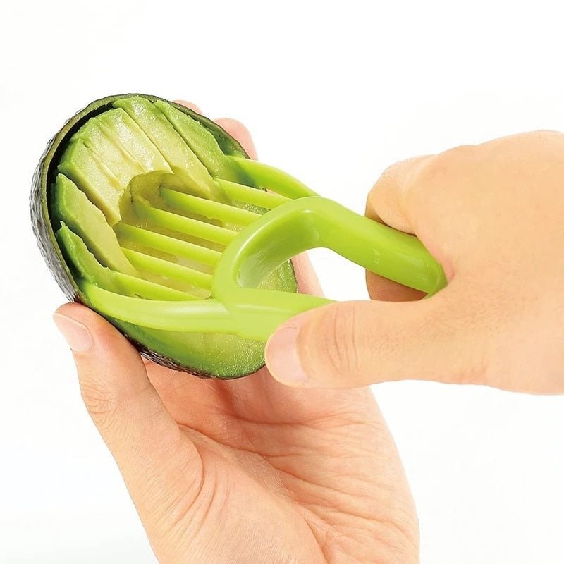 3 In 1 Avocado Slicer Shea Corer Butter Fruit Peeler Cutter Pulp Separator Plastic Knife Kitchen Vegetable Tools Kitchen Gadgets image 11