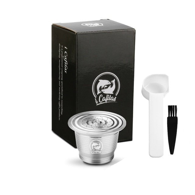 iCafilas Nespresso Reusable Refillable Capsule Pods Compatible With Nespresso Inissia capsula image 1