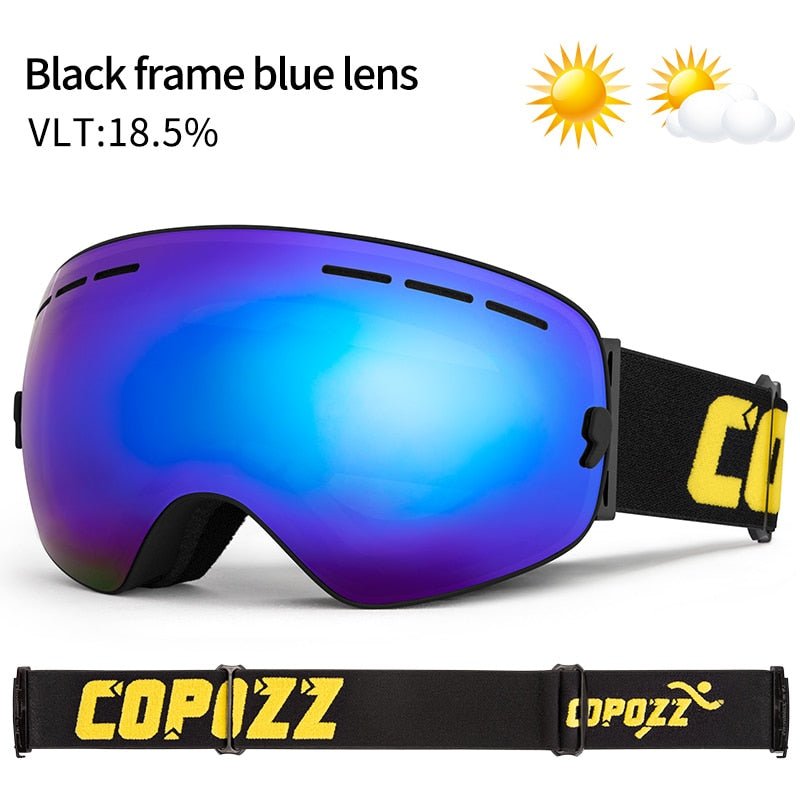 COPOZZ Anti Fog Snowboard Ski Goggles Mask image
