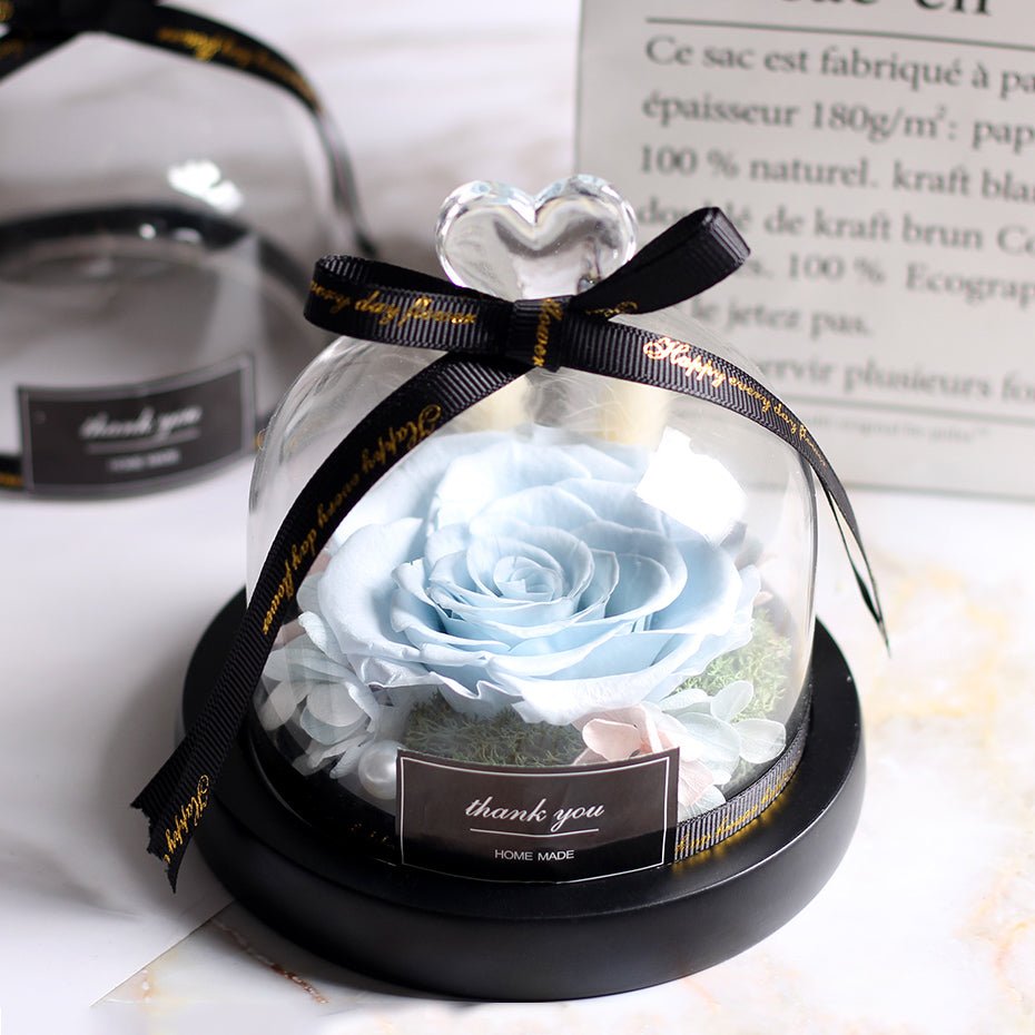 The Beauty and Beast Forever Rose Flower With Night Light in Glass Dome image 37