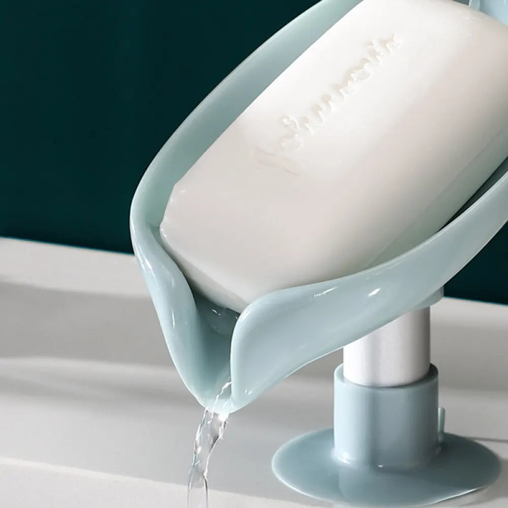 2pcs Leaf Shape Drain Soap Holder | Suction Cup Tray for Shower, Kitchen & Bathroom image 15